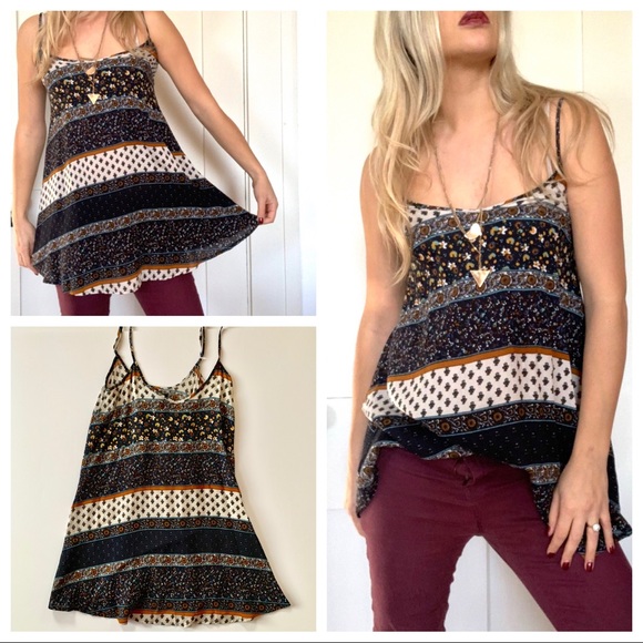 living doll Tops - Boho Paisley & Floral Living Doll Tank Top New Xs